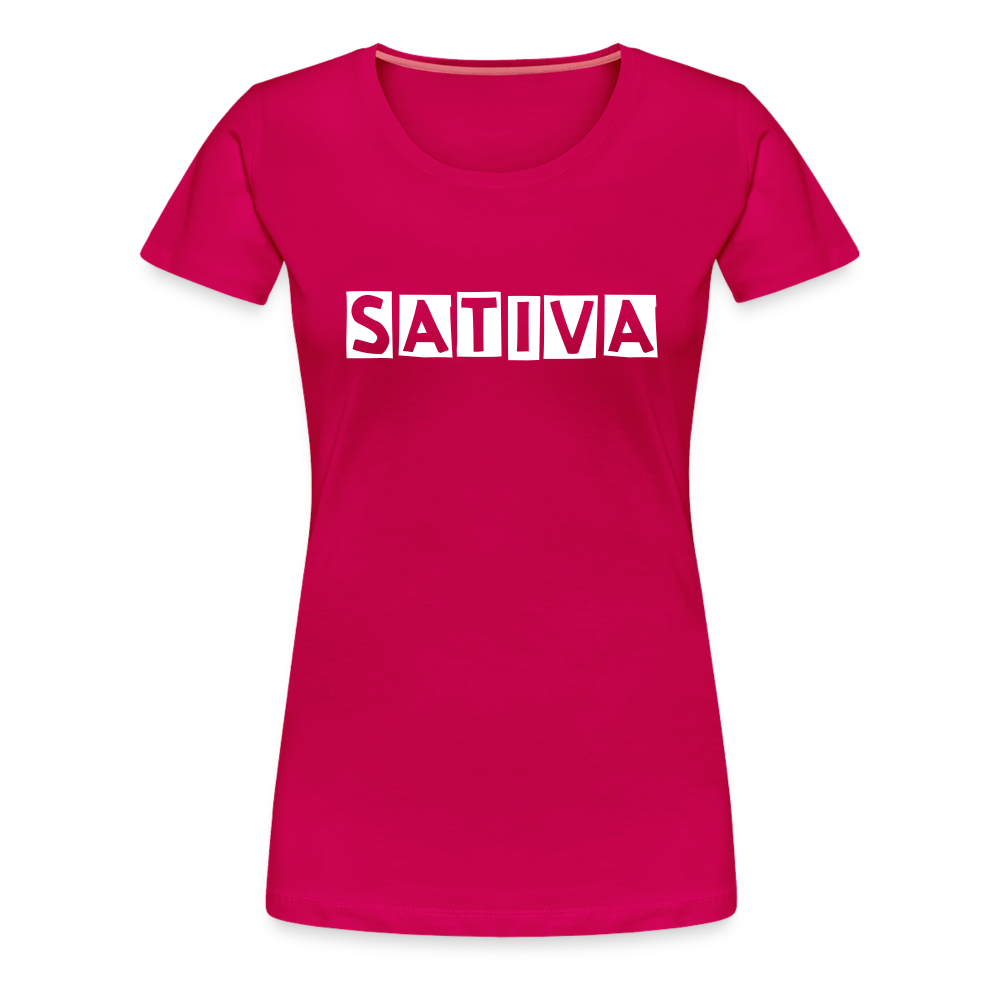 Sativa Weed Frauen Premium T-Shirt - dunkles Pink