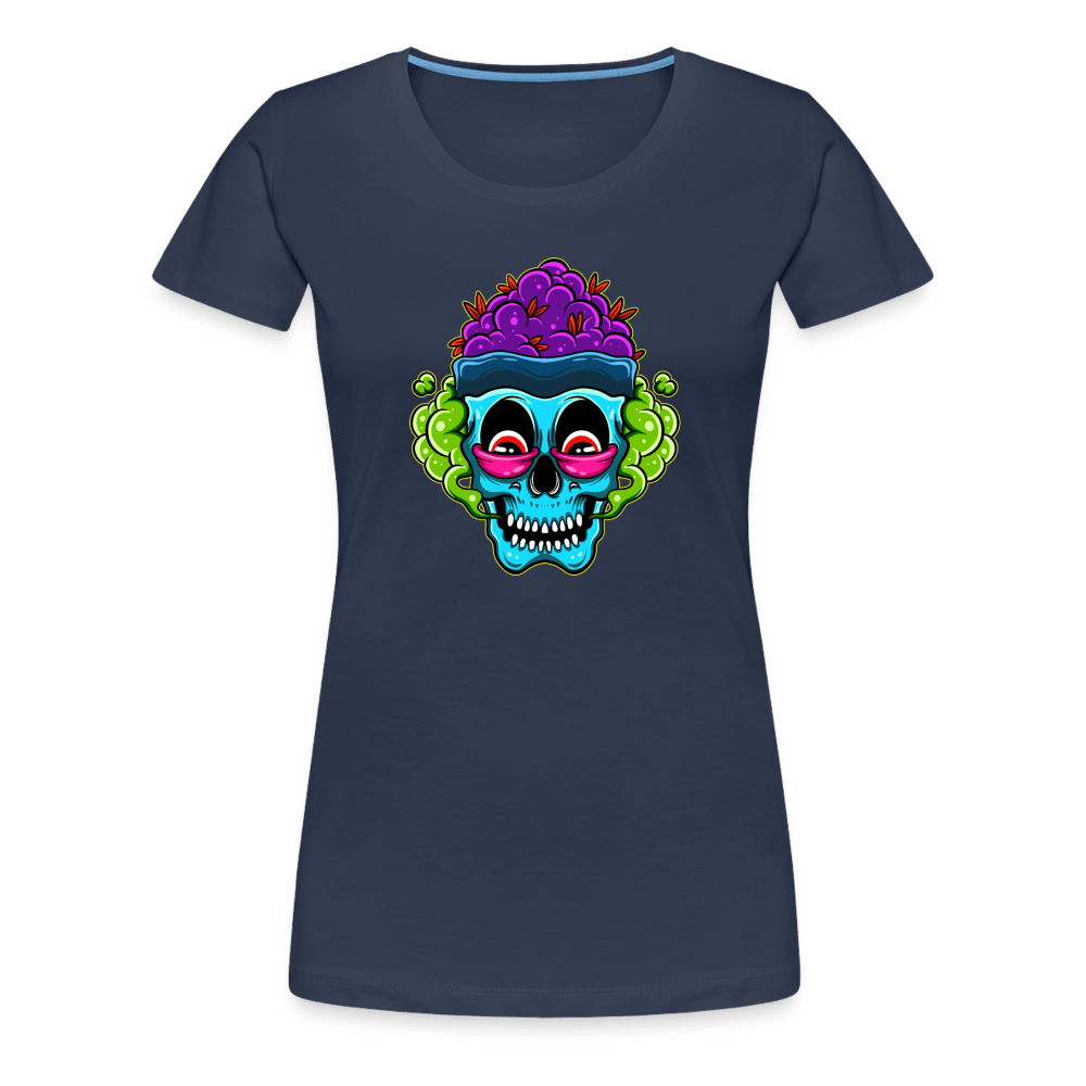 Stoned Zombie Rot Augen Damen Weed T-Shirt - Cannabis Merch