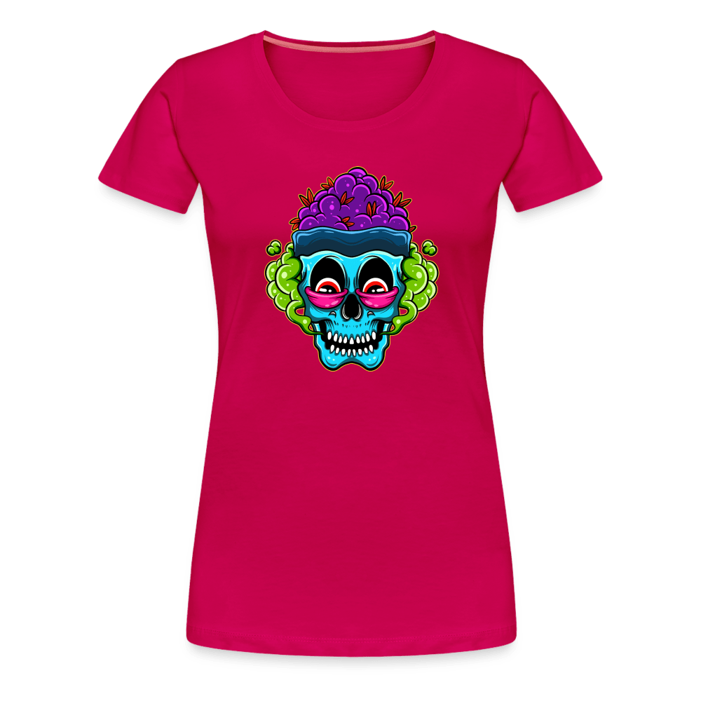 Stoned Zombie Rot Augen Damen Weed T-Shirt - Cannabis Merch