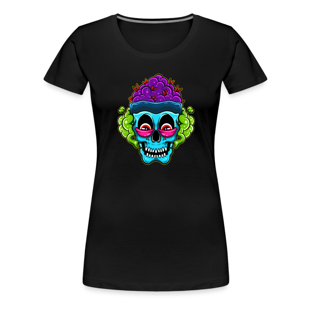 Stoned Zombie Rot Augen Damen Weed T-Shirt - Cannabis Merch