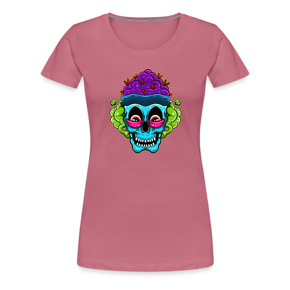 Stoned Zombie Rot Augen Damen Weed T-Shirt - Cannabis Merch