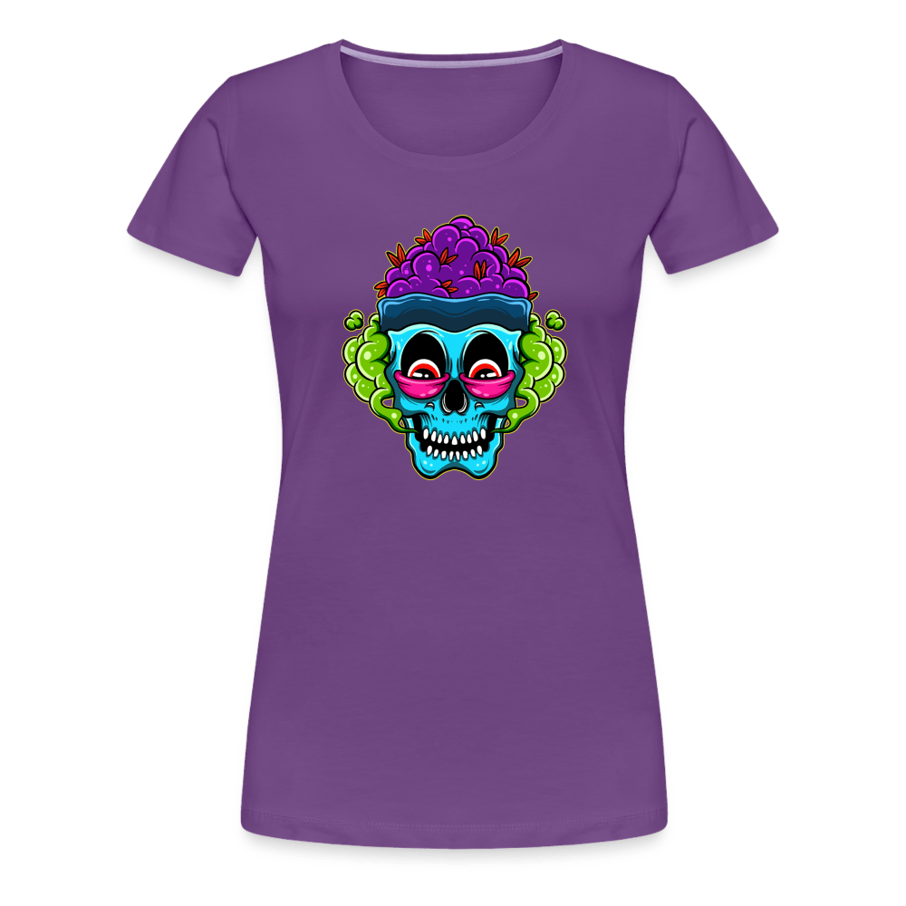 Stoned Zombie Rot Augen Damen Weed T-Shirt - Cannabis Merch