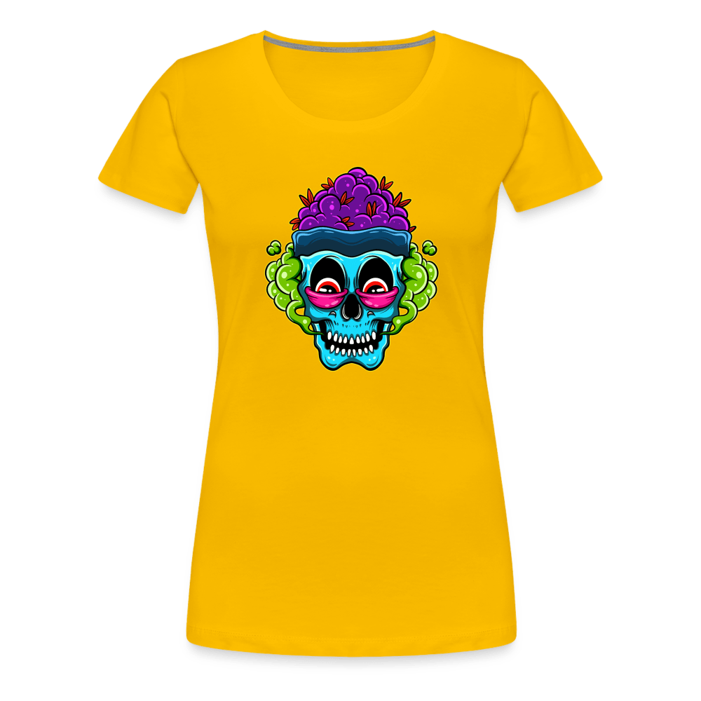 Stoned Zombie Rot Augen Damen Weed T-Shirt - Cannabis Merch