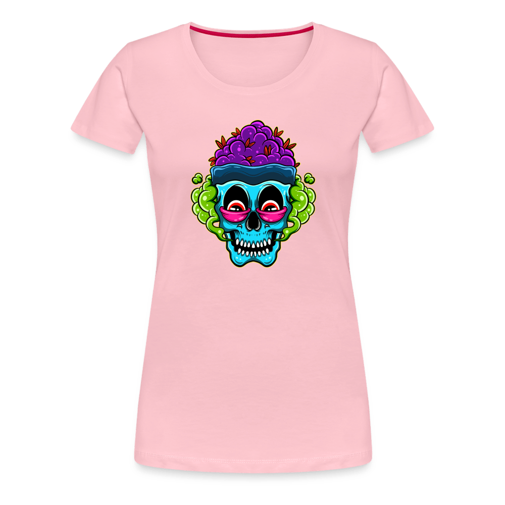 Stoned Zombie Rot Augen Damen Weed T-Shirt - Cannabis Merch