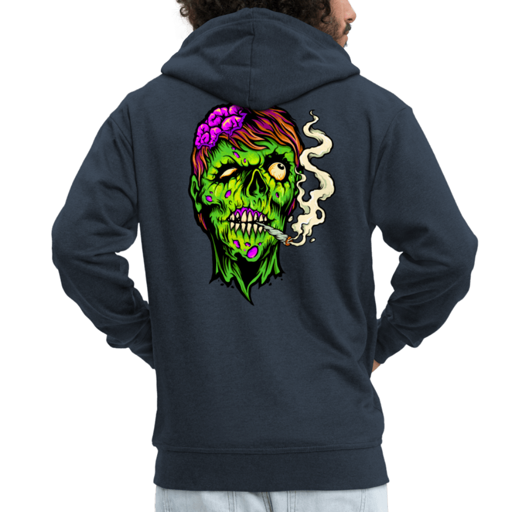 Stoned Zombie Smoke Cannabis Kapuzenjacke - Cannabis Merch