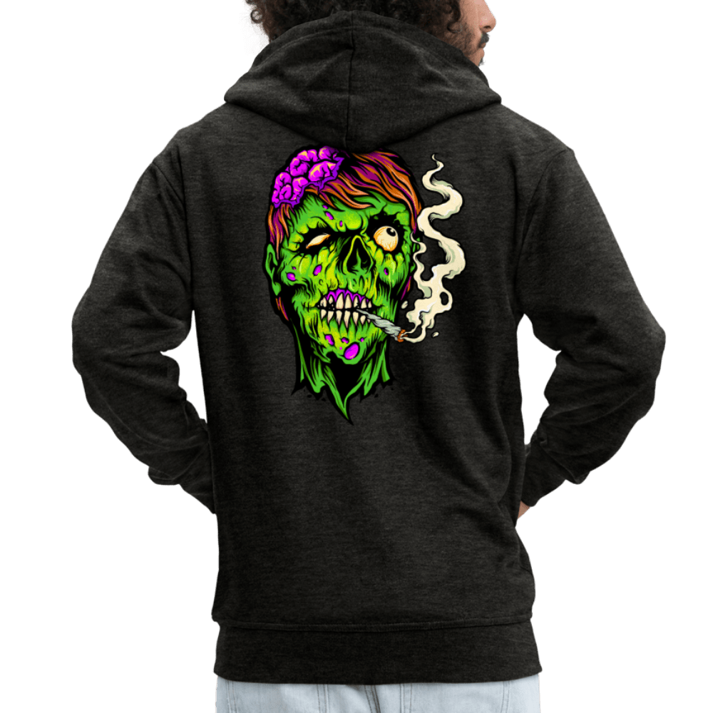 Stoned Zombie Smoke Cannabis Kapuzenjacke - Cannabis Merch