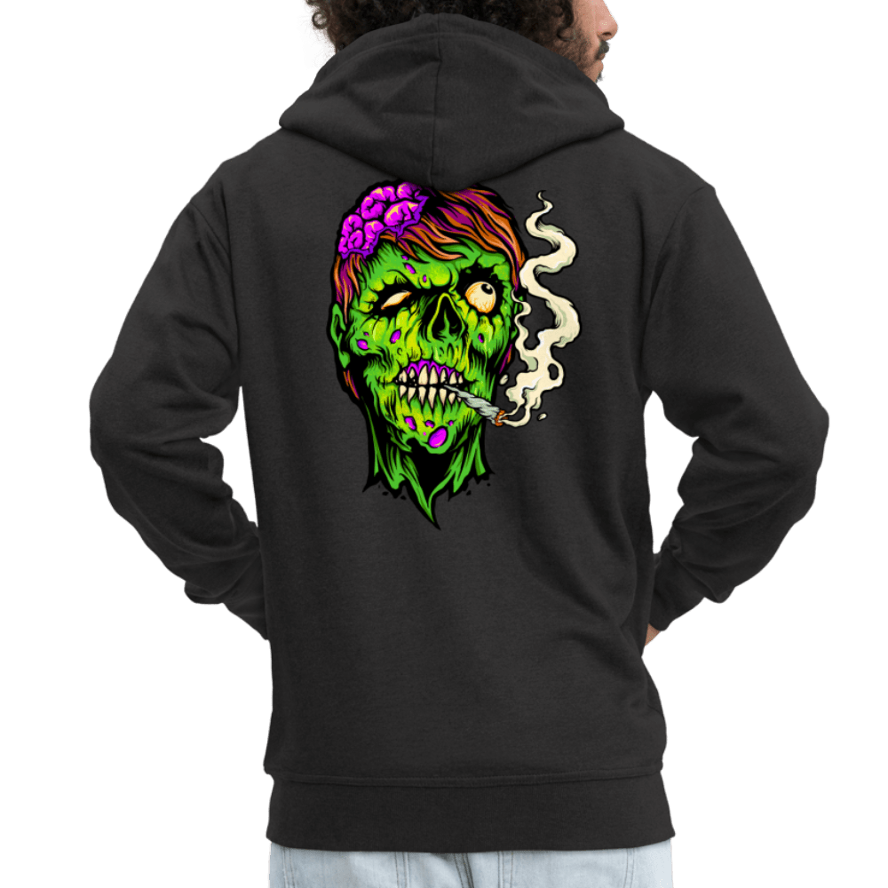 Stoned Zombie Smoke Cannabis Kapuzenjacke - Cannabis Merch