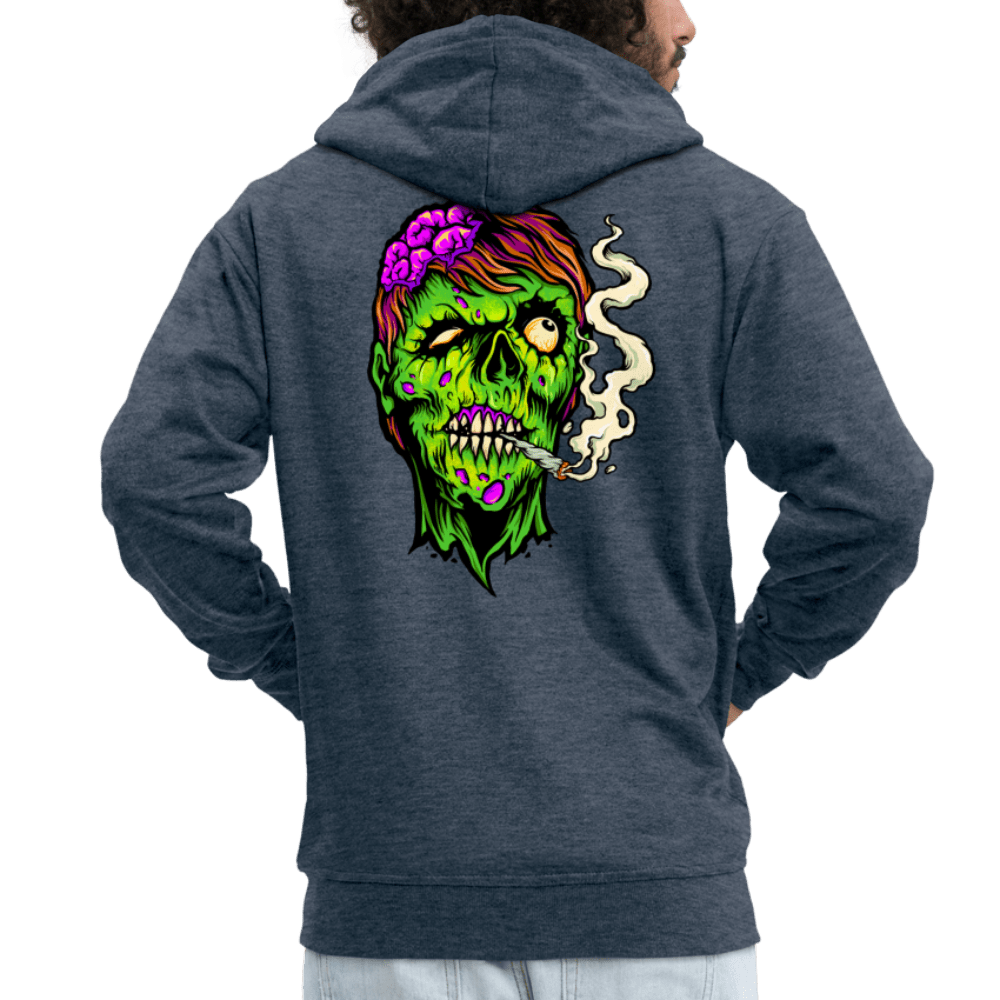 Stoned Zombie Smoke Cannabis Kapuzenjacke - Cannabis Merch