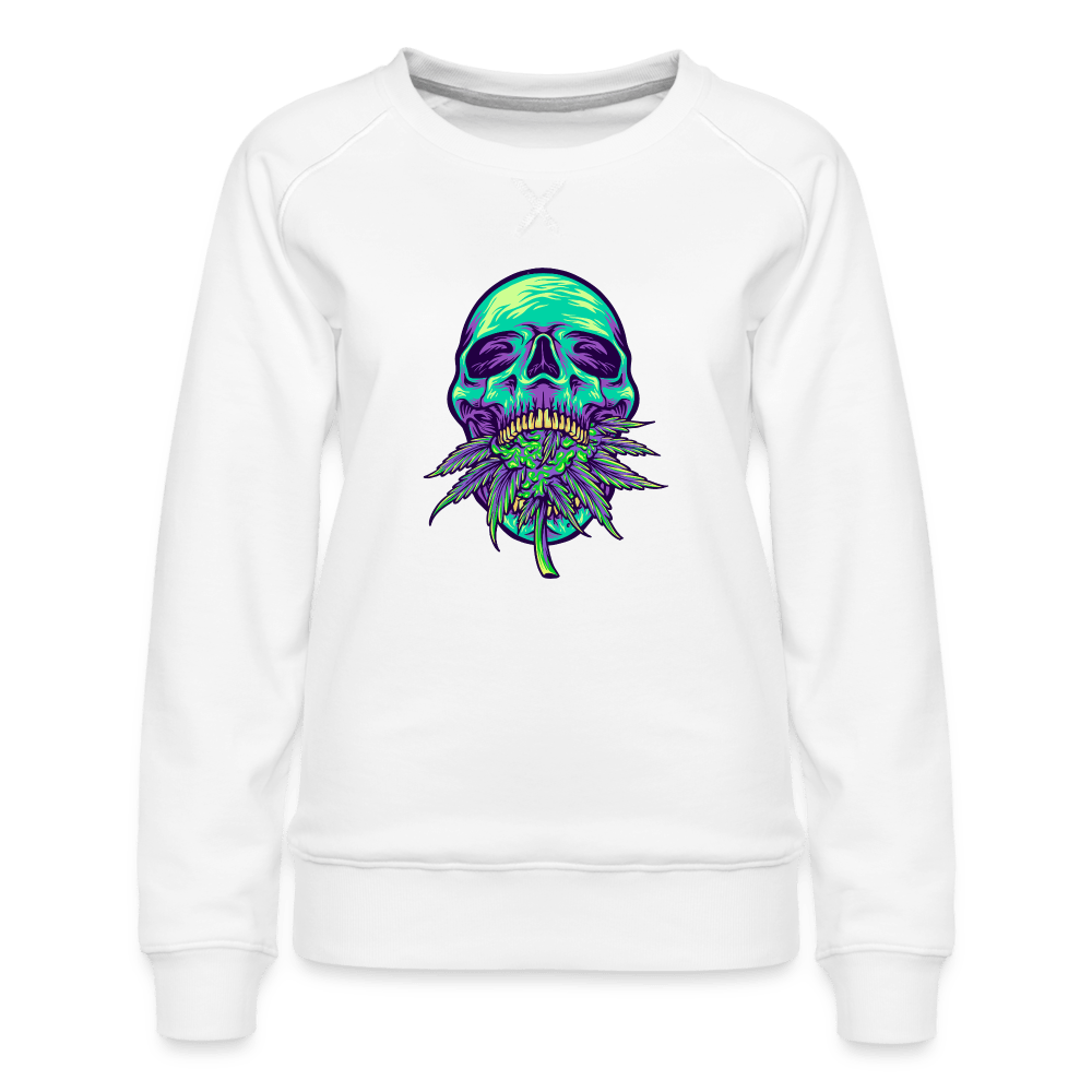 Totenkopf mit Knosi Weed Damen Cannabis Pullover - Cannabis Merch