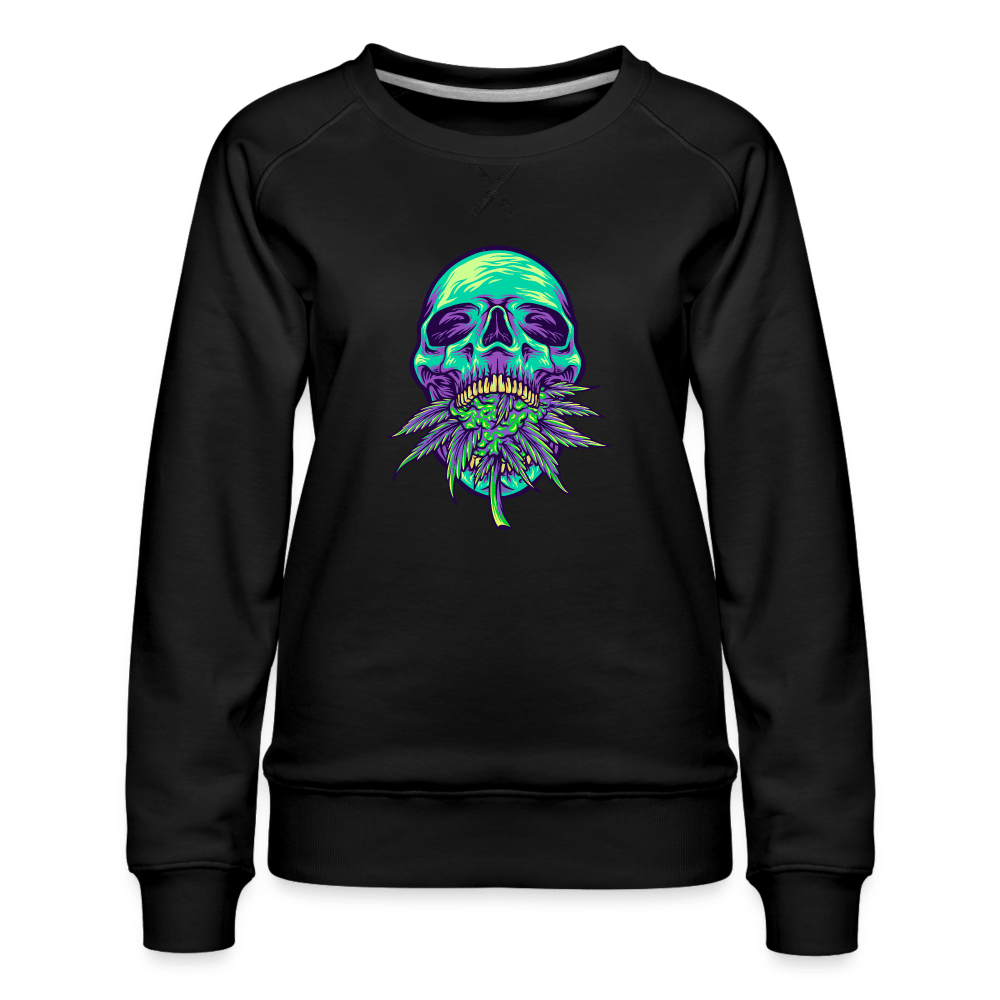 Totenkopf mit Knosi Weed Damen Cannabis Pullover - Cannabis Merch