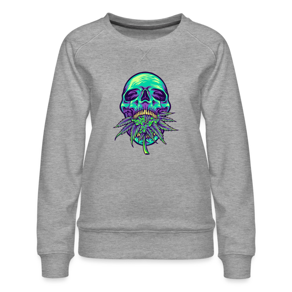 Totenkopf mit Knosi Weed Damen Cannabis Pullover - Cannabis Merch