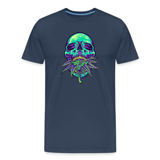 Totenkopf mit Knosi Weed Herren T-shirt - Cannabis Merch