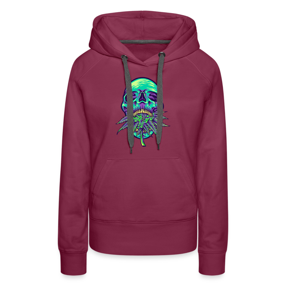 Totenkopf mit Knospe Damen Cannabis Hoodie - Cannabis Merch