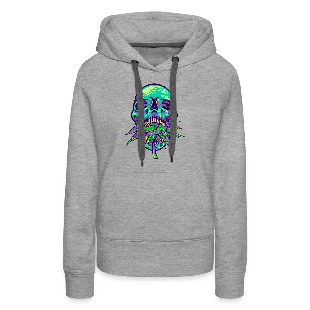 Totenkopf mit Knospe Damen Cannabis Hoodie - Cannabis Merch