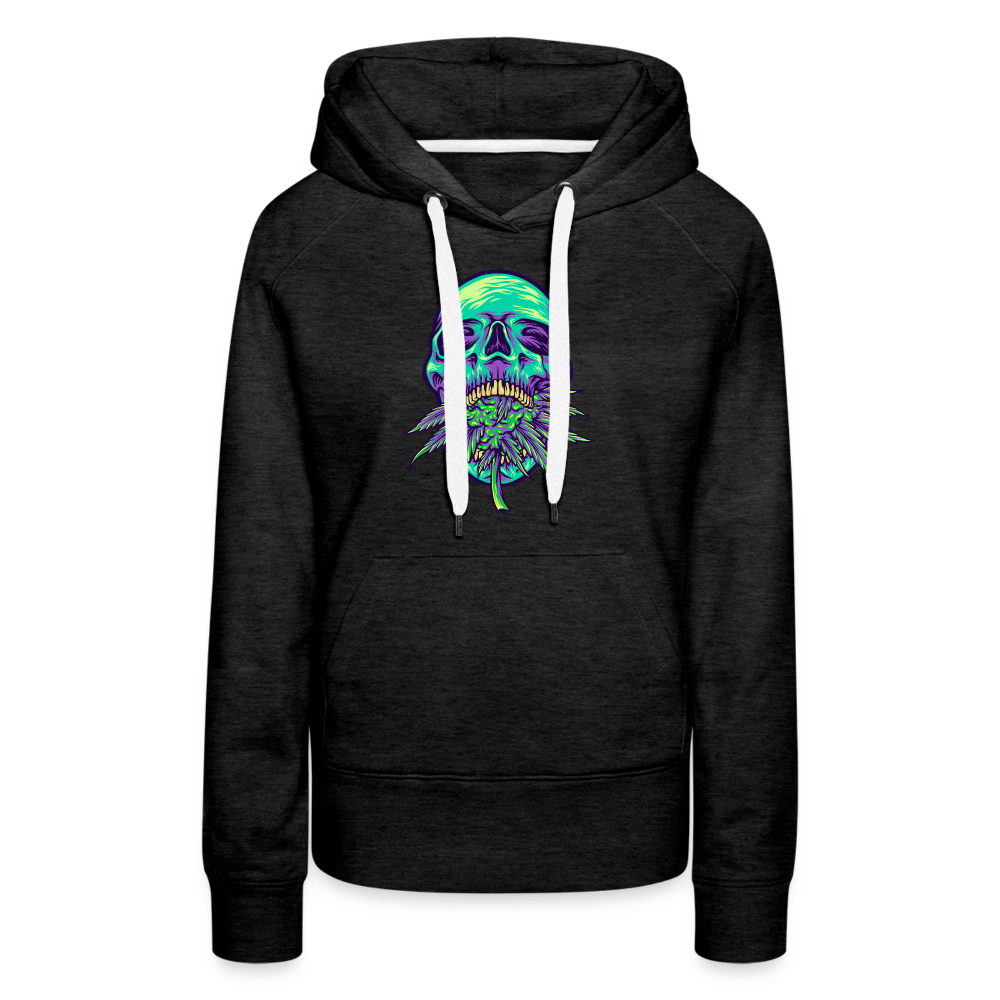 Totenkopf mit Knospe Damen Cannabis Hoodie - Cannabis Merch