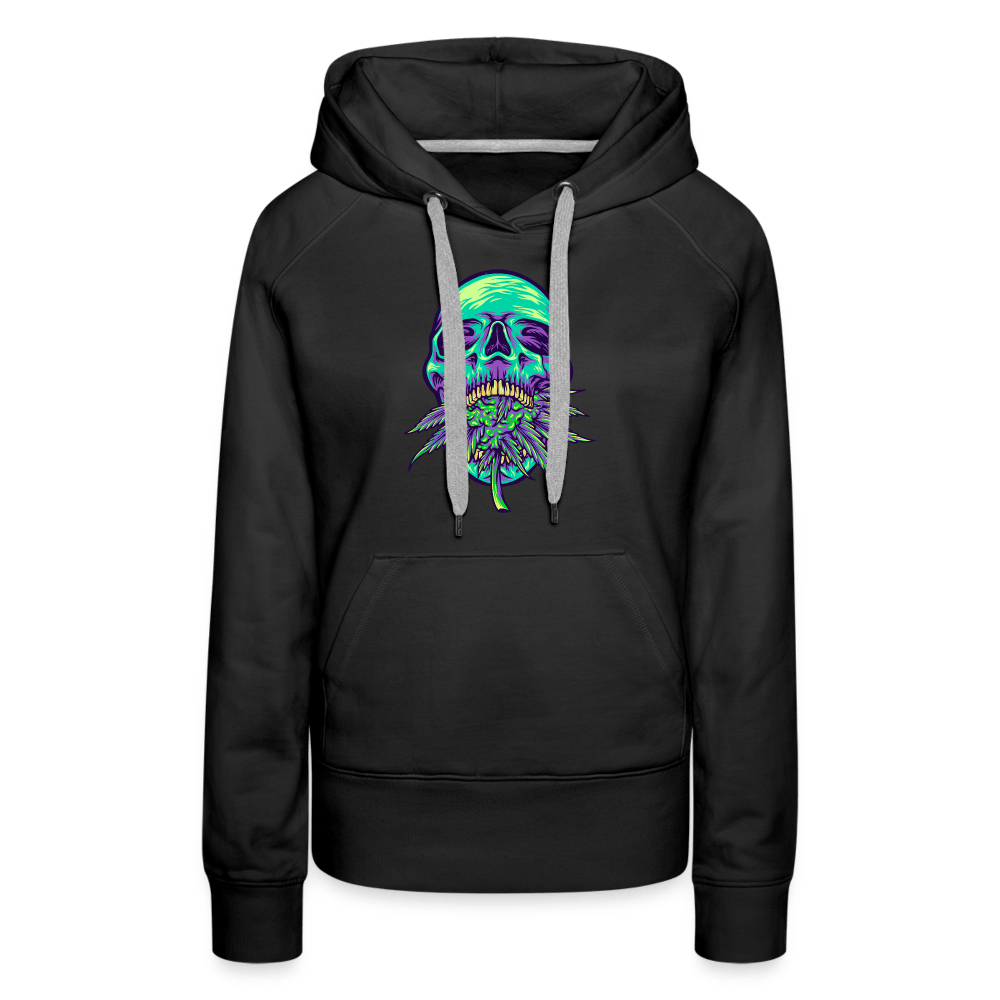 Totenkopf mit Knospe Damen Cannabis Hoodie - Cannabis Merch