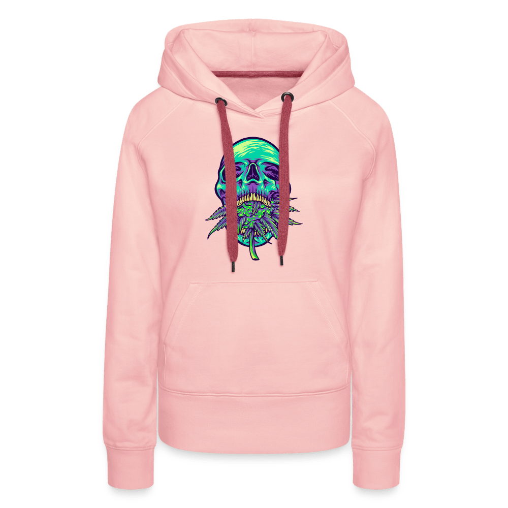 Totenkopf mit Knospe Damen Cannabis Hoodie - Cannabis Merch