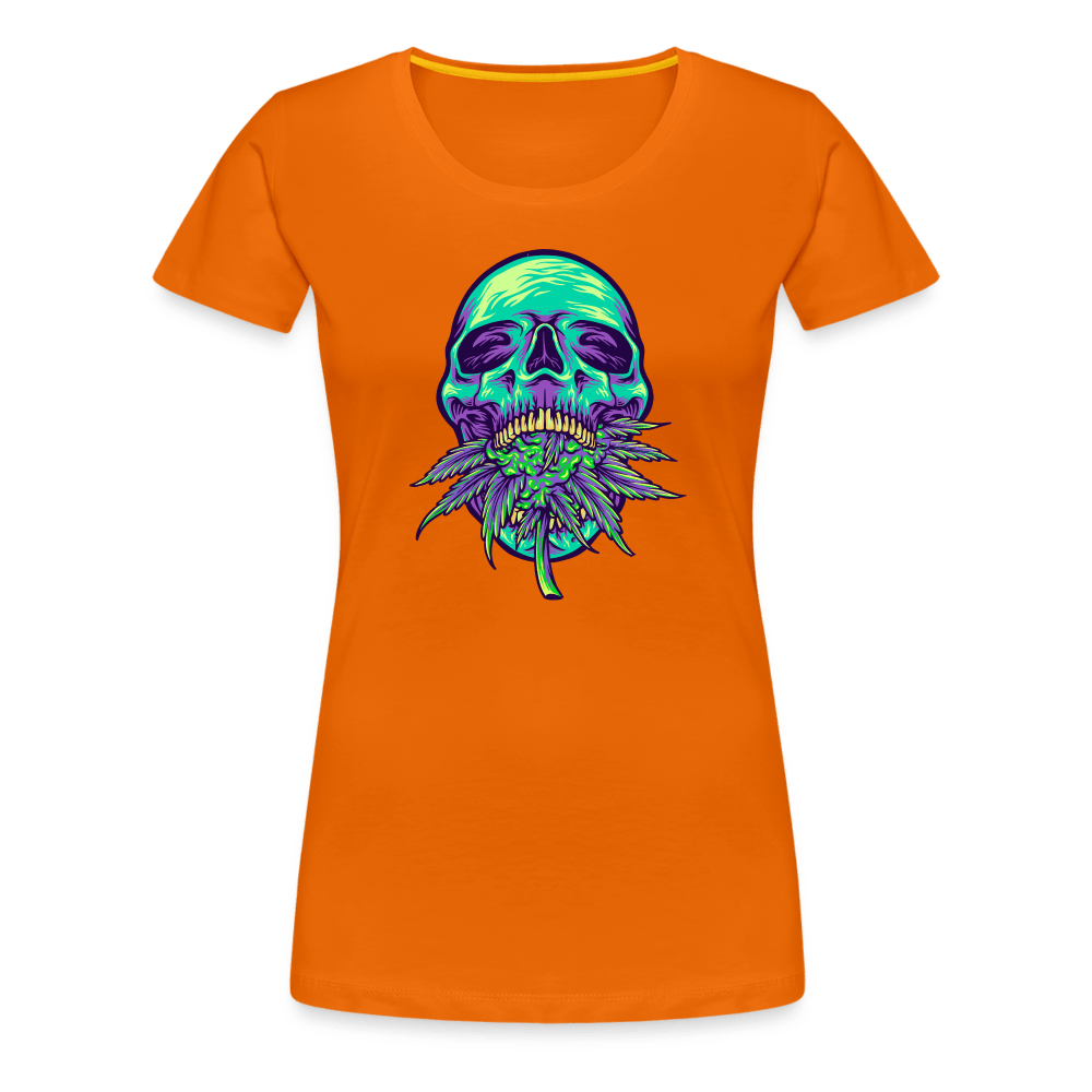 Totenkopf mit Knospe Damen Weed T-Shirt - Cannabis Merch