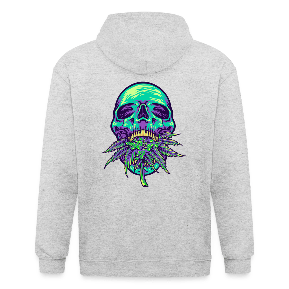 Totenkopf mit Knospe Herren Heavyweight Kapuzenjacke - Cannabis Merch