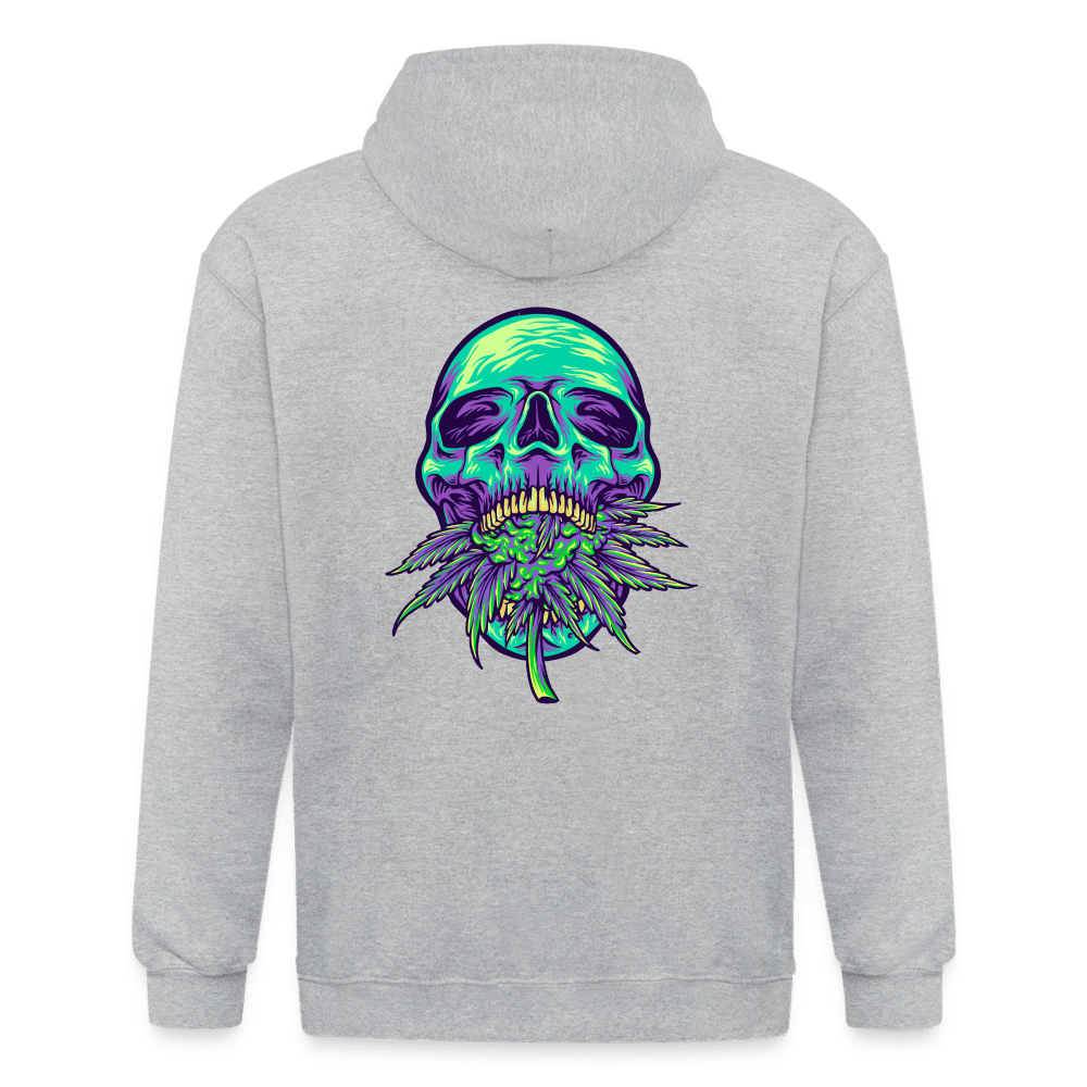 Totenkopf mit Knospe Herren Heavyweight Kapuzenjacke - Cannabis Merch