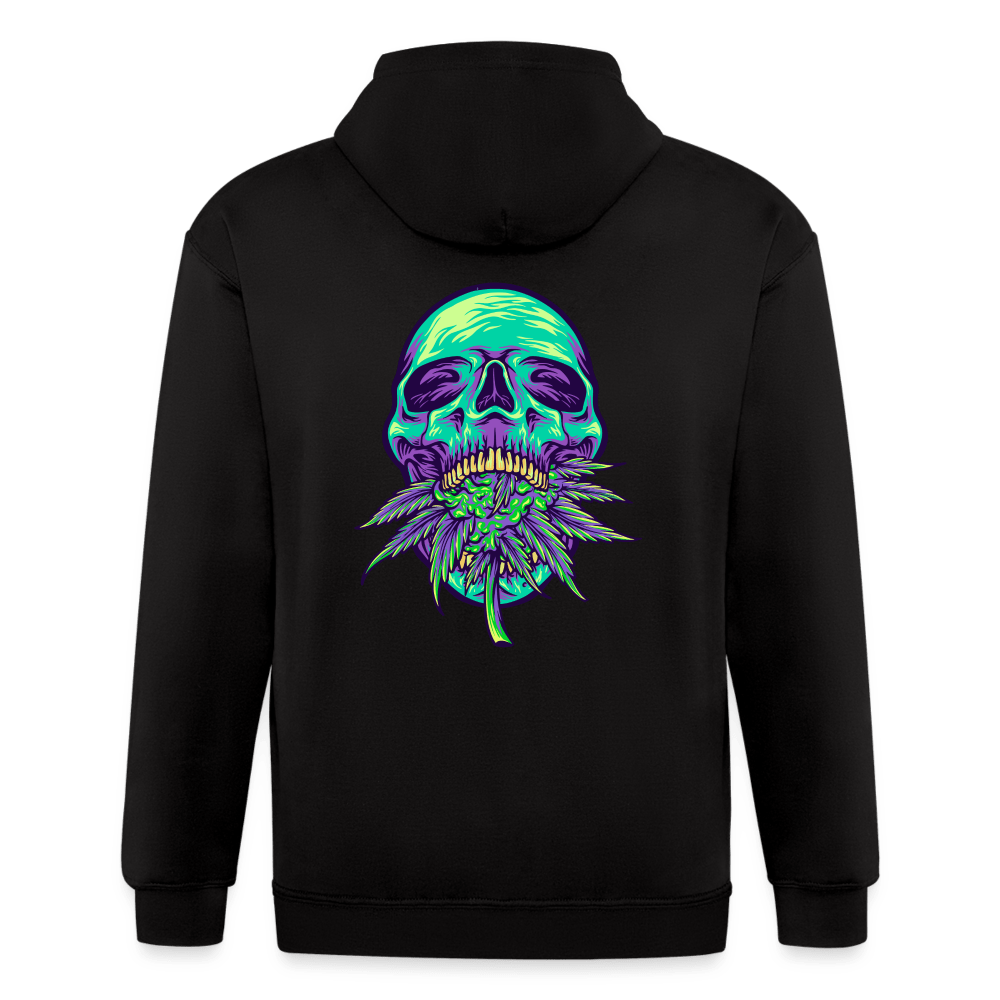 Totenkopf mit Knospe Herren Heavyweight Kapuzenjacke - Cannabis Merch