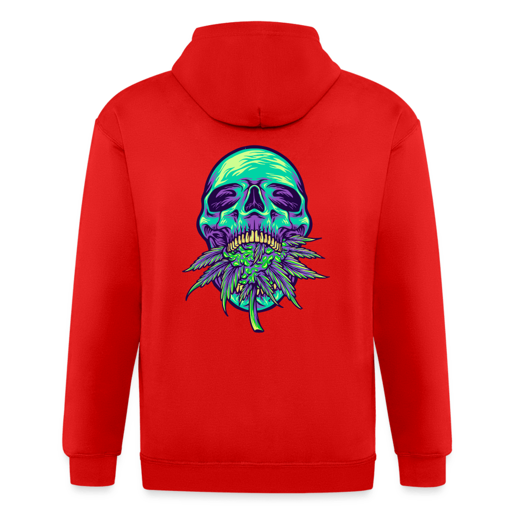 Totenkopf mit Knospe Herren Heavyweight Kapuzenjacke - Cannabis Merch