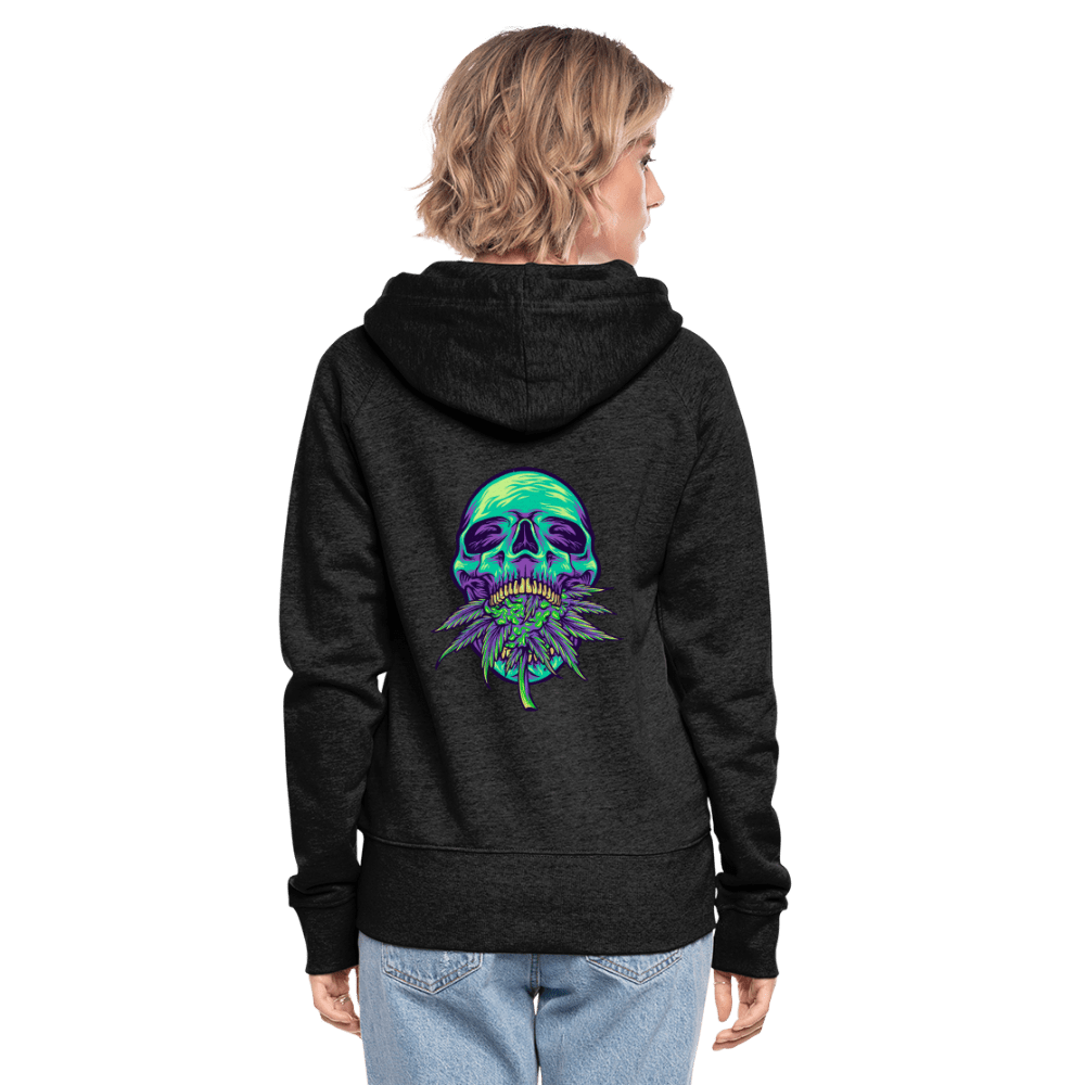 Totenkopf mit Knospe Weed Damen Cannabis Kapuzenjacke - Cannabis Merch