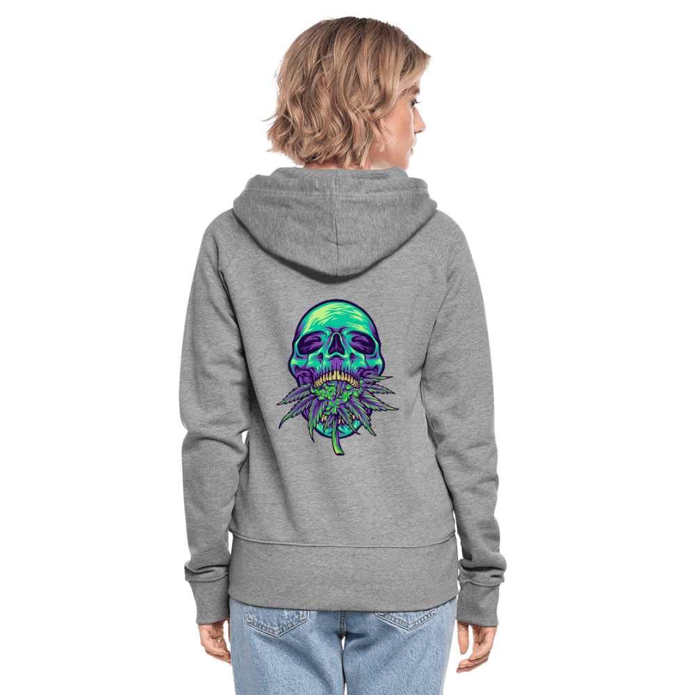 Totenkopf mit Knospe Weed Damen Cannabis Kapuzenjacke - Cannabis Merch