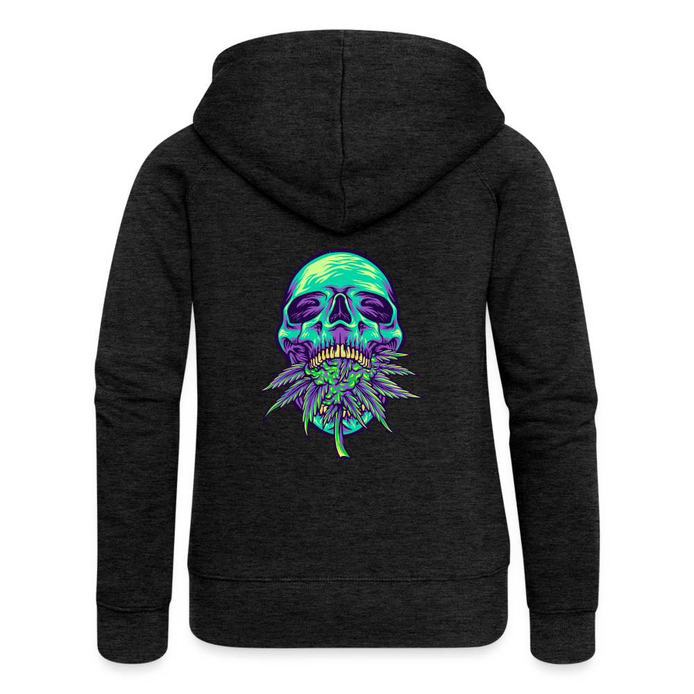 Totenkopf mit Knospe Weed Damen Cannabis Kapuzenjacke - Cannabis Merch