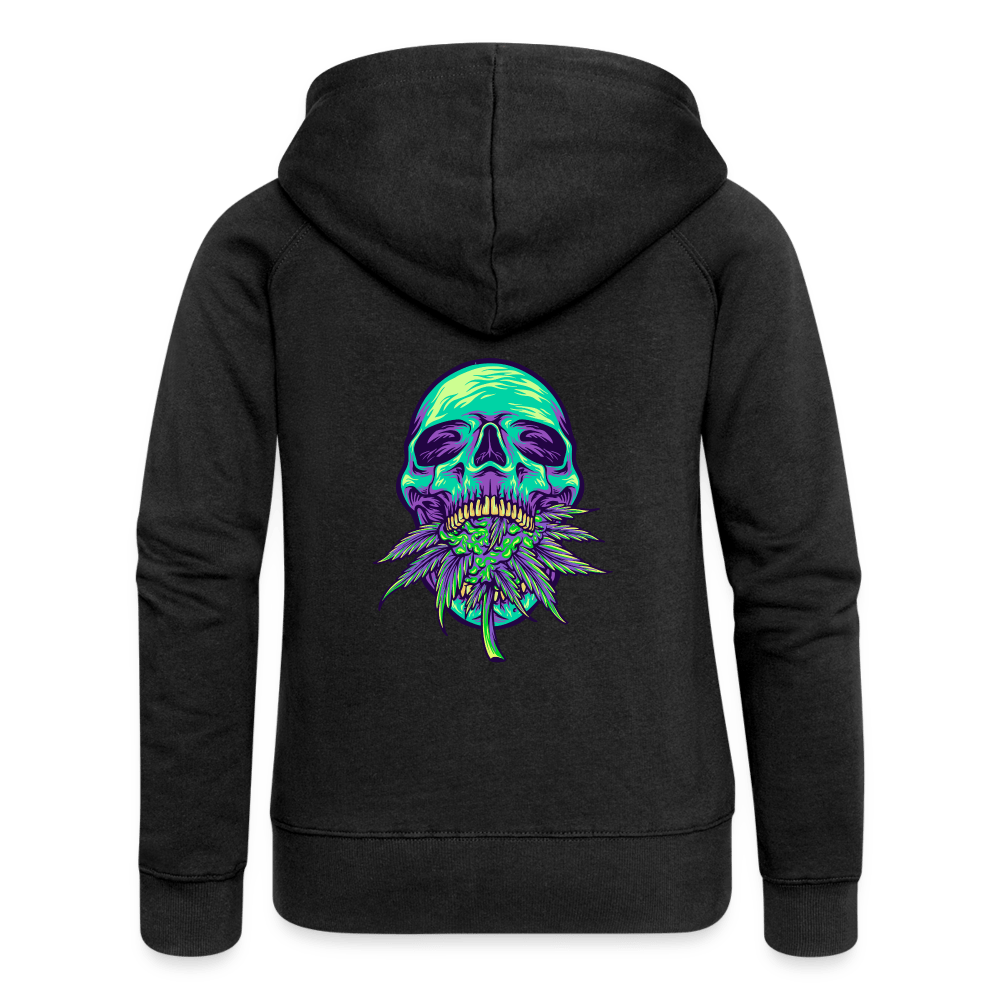 Totenkopf mit Knospe Weed Damen Cannabis Kapuzenjacke - Cannabis Merch