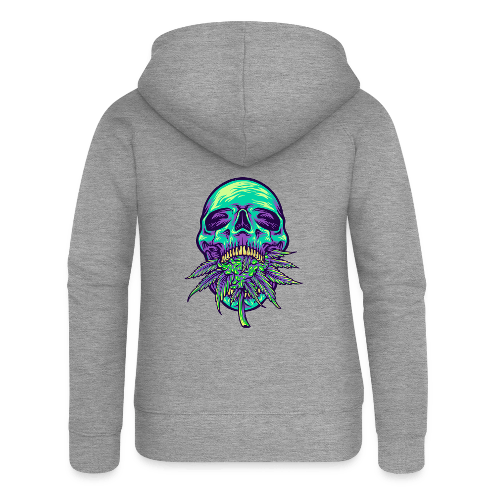 Totenkopf mit Knospe Weed Damen Cannabis Kapuzenjacke - Cannabis Merch