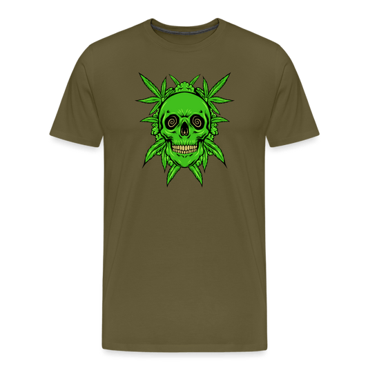 Totenkopf Weed Herren T-Shirt - Cannabis Merch