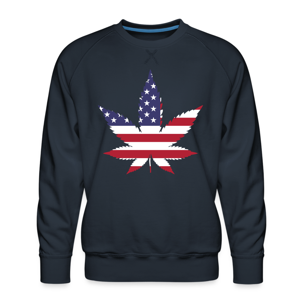 USA Hanfblatt Weed Männer Cannabis Pullover - Cannabis Merch