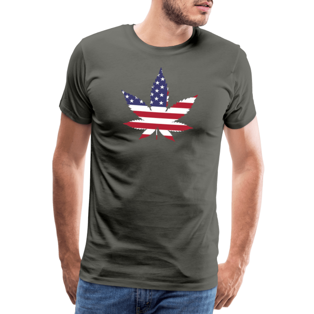 USA Weed Merch Herren Cannabis T-Shirt - Cannabis Merch