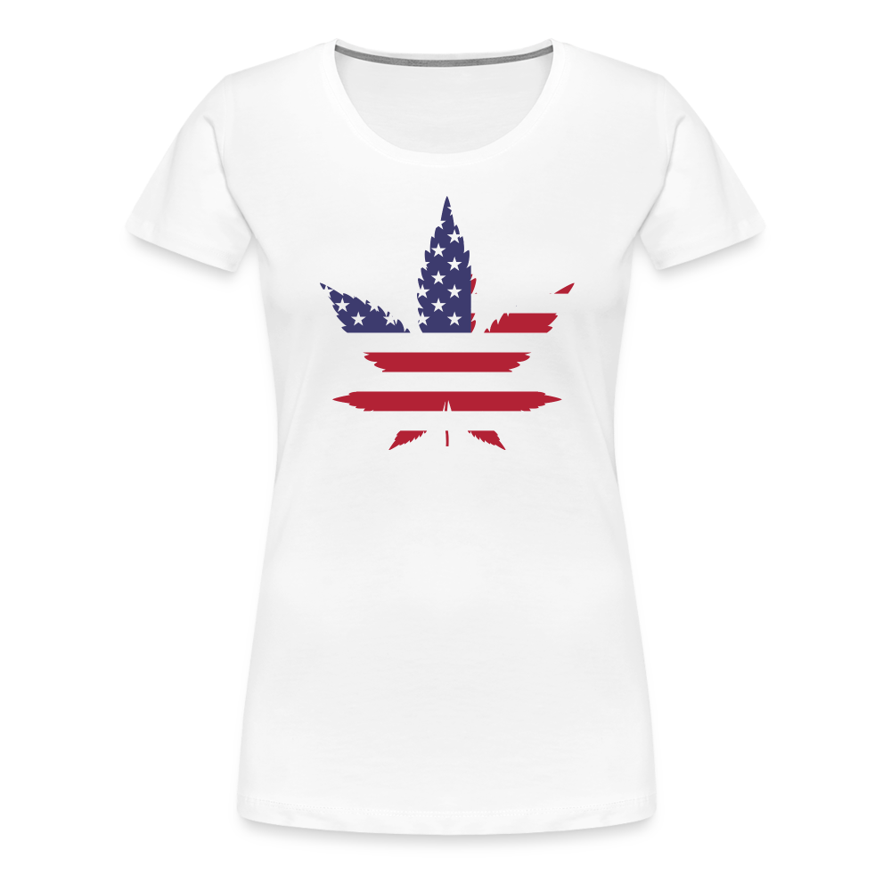 USA Weed Damen Cannabis marihuana hanfblatt hanf T-Shirt