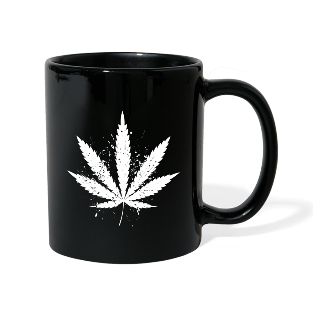 White Weed Hanfblatt Cannabis Tasse - Cannabis Merch