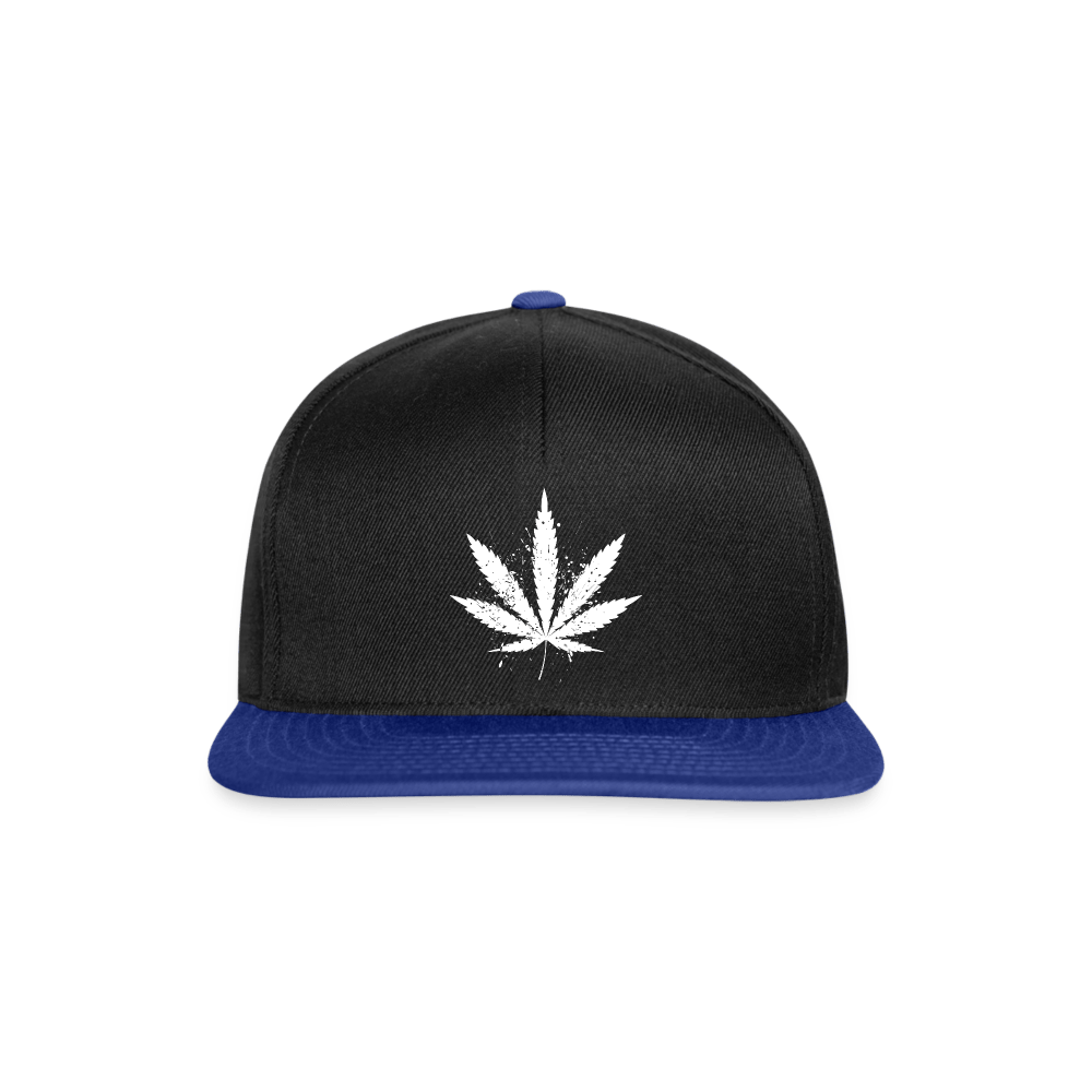 White Weed Hanfblatt Snapback Cannabis Cap - Cannabis Merch